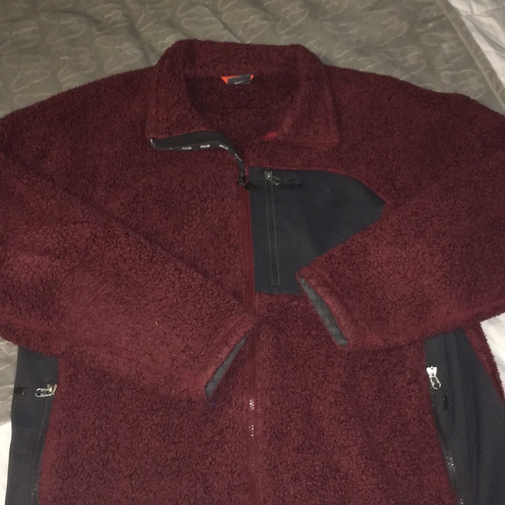 Nike ACG maroon fleece zip up jacket